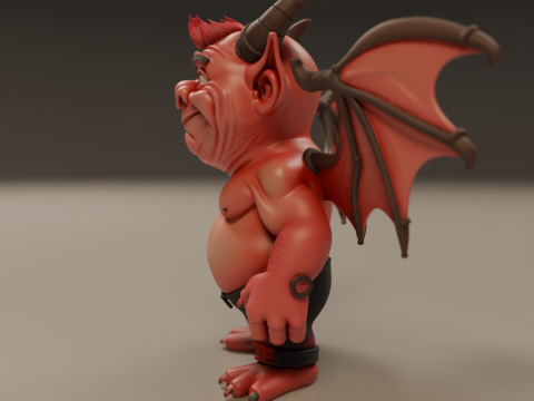 Cartoon demon 3D Print Model