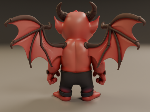 Cartoon demon 3D Print Model