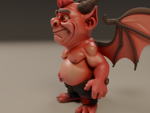 Cartoon demon 3D Print Model