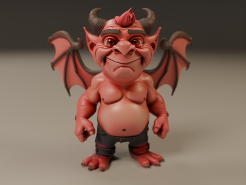 Cartoon demon 3D Print Model