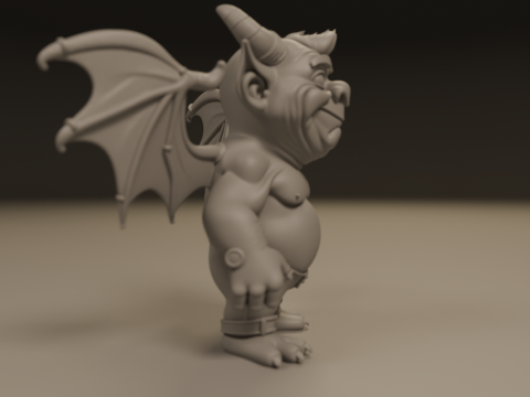 Cartoon demon 3D Print Model