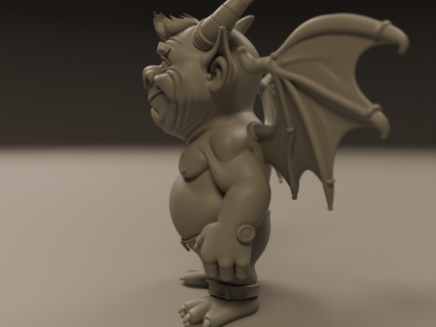 Cartoon demon 3D Print Model