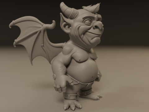Cartoon demon 3D Print Model