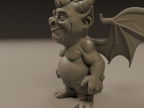 Cartoon demon 3D Print Model