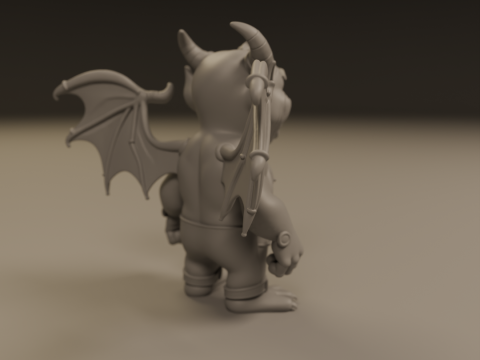 Cartoon demon 3D Print Model