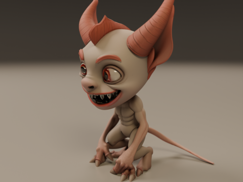Cartoon demon Modelo de impresión 3D