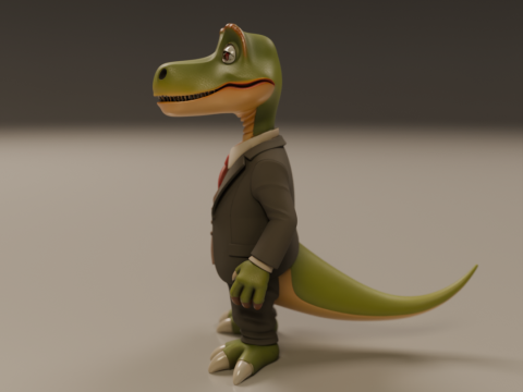 Dinosaur in suit 3D-printmodel