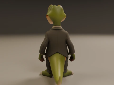 Dinosaur in suit 3D Print Model