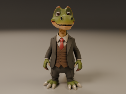 Dinosaur in suit 3D-printmodel