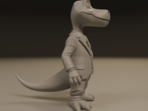 Dinosaur in suit 3D-printmodel