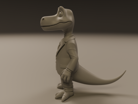 Dinosaur in suit 3D-printmodel