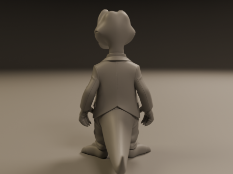 Dinosaur in suit 3D-printmodel