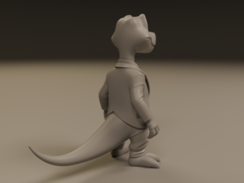 Dinosaur in suit 3D-printmodel