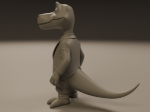 Dinosaur in suit 3D-printmodel