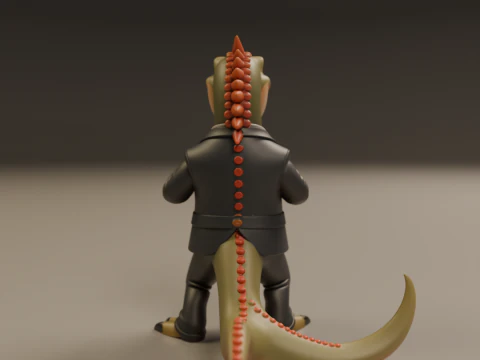 Dinosaur in suit 3D Print Model