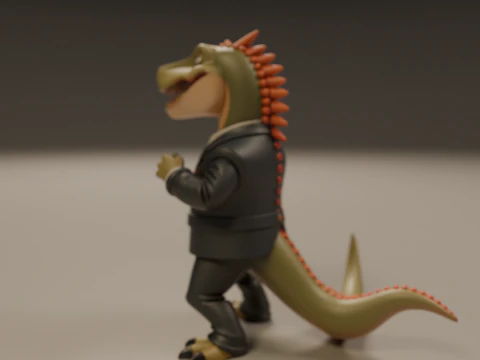 Dinosaur in suit 3D Print Model