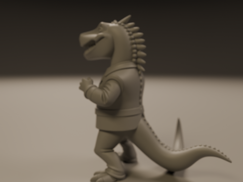 Dinosaur in suit Model Cetak 3D
