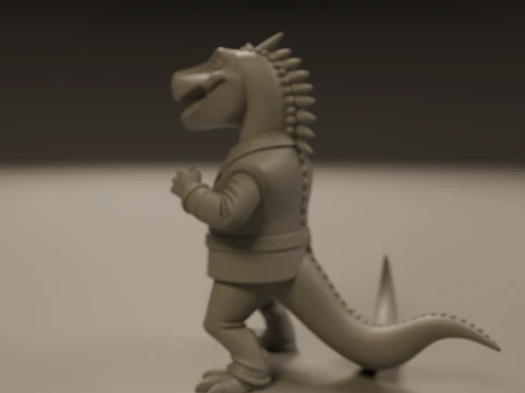 Dinosaur in suit 3D Print Model