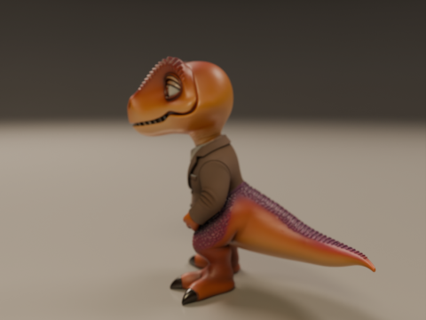 Dinosaur in suit 3D-printmodel