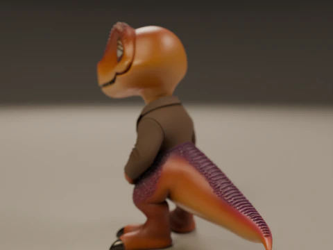 Dinosaur in suit 3D Print Model