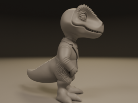 Dinosaur in suit 3D-printmodel