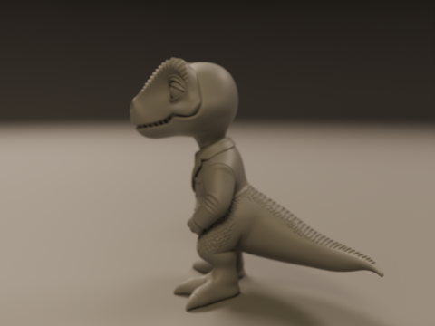 Dinosaur in suit 3D-printmodel