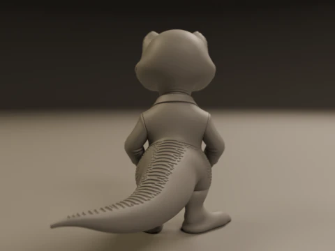 Dinosaur in suit 3D Print Model