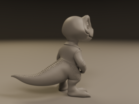 Dinosaur in suit 3D-printmodel