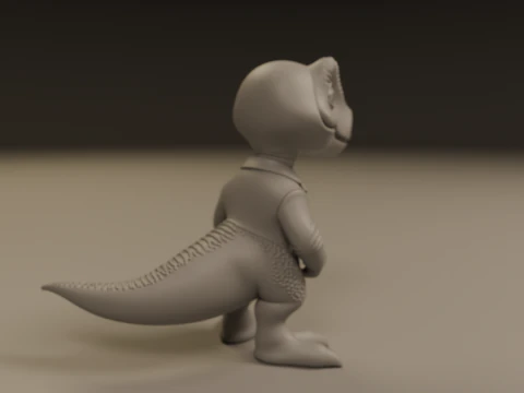 Dinosaur in suit 3D Print Model