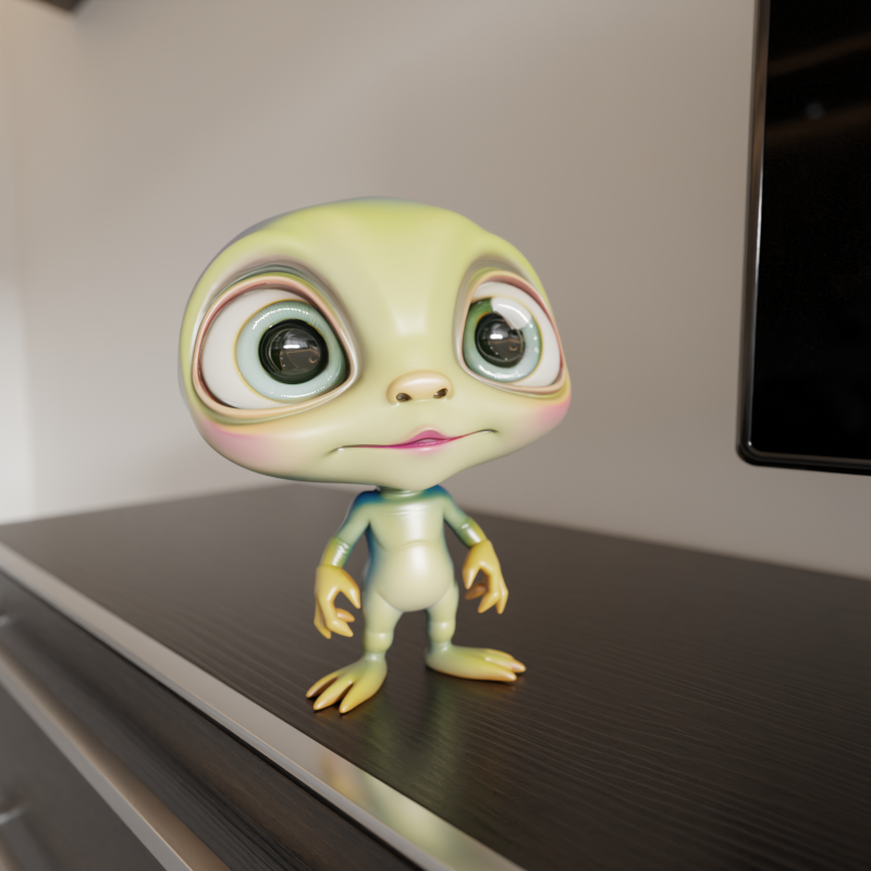 Alien 3D Принт Модель .c4d .max .obj .3ds .fbx .stl .blend 