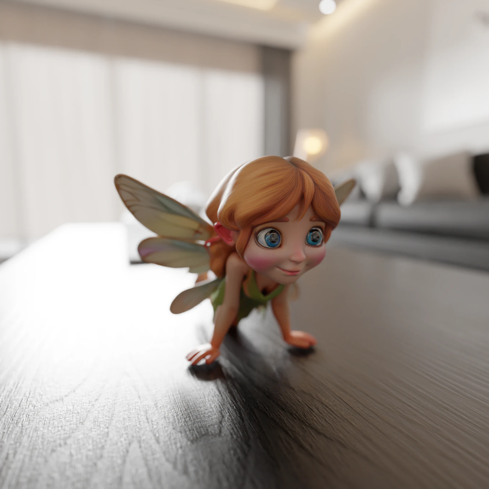 Cute fairy 3D Print Model .c4d .max .obj .3ds .fbx .stl .blend
