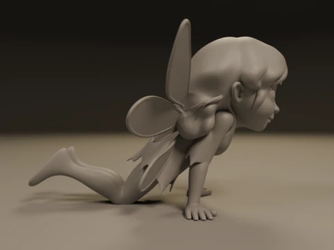 Cute fairy 3D Print Model
