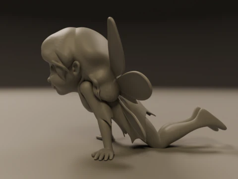 Cute fairy 3D Print Model