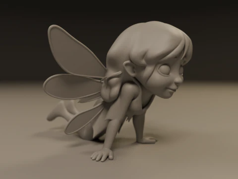Cute fairy 3D Print Model