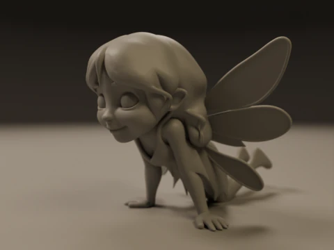 Cute fairy 3D Print Model