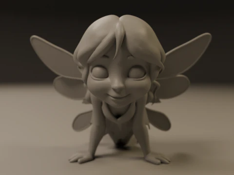 Cute fairy 3D Print Model