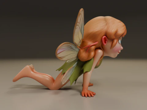 Cute fairy 3D Print Model