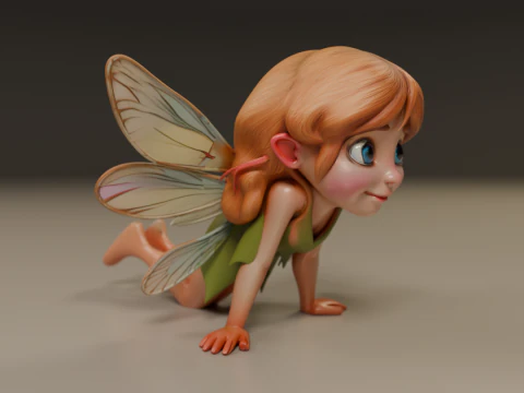 Cute fairy 3D Print Model