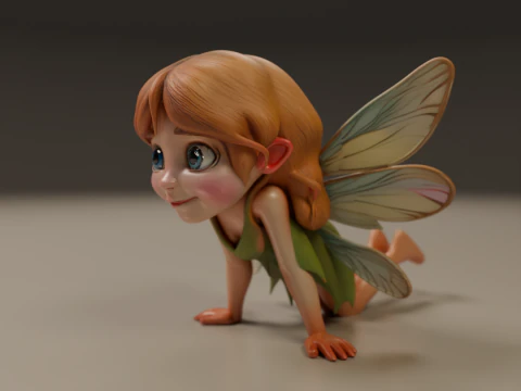 Cute fairy 3D Print Model