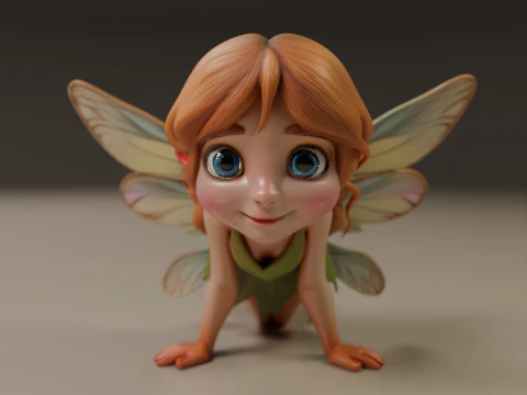 Cute fairy 3D Print Model