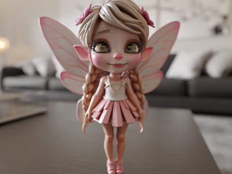Cute fairy 3D Print Model