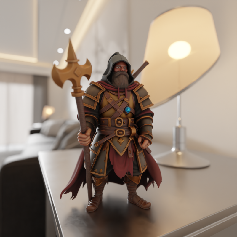 Warrior Modello di stampa 3D .c4d .max .obj .3ds .fbx .stl .blend 