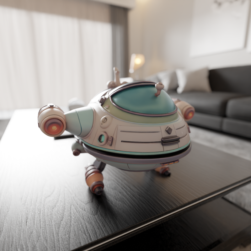 Spaceship 3D Print Model .c4d .max .obj .3ds .fbx .stl .blend