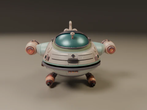 Spaceship 3D Print Model