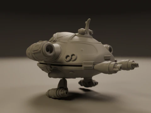 Spaceship 3D Print Model