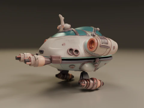 Spaceship 3D Print Model