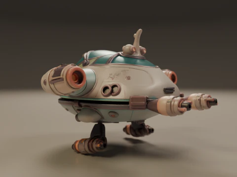 Spaceship 3D Print Model