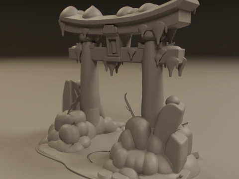 Japanese portal torii 3D Print Model
