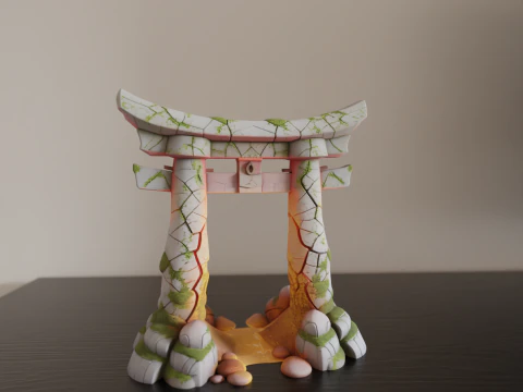 日本のポータル鳥居 3Dプリントモデル