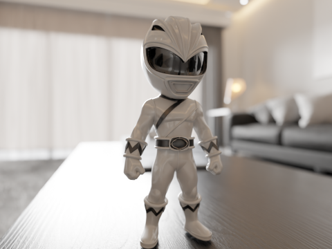 Power rangers white 3D Print Model